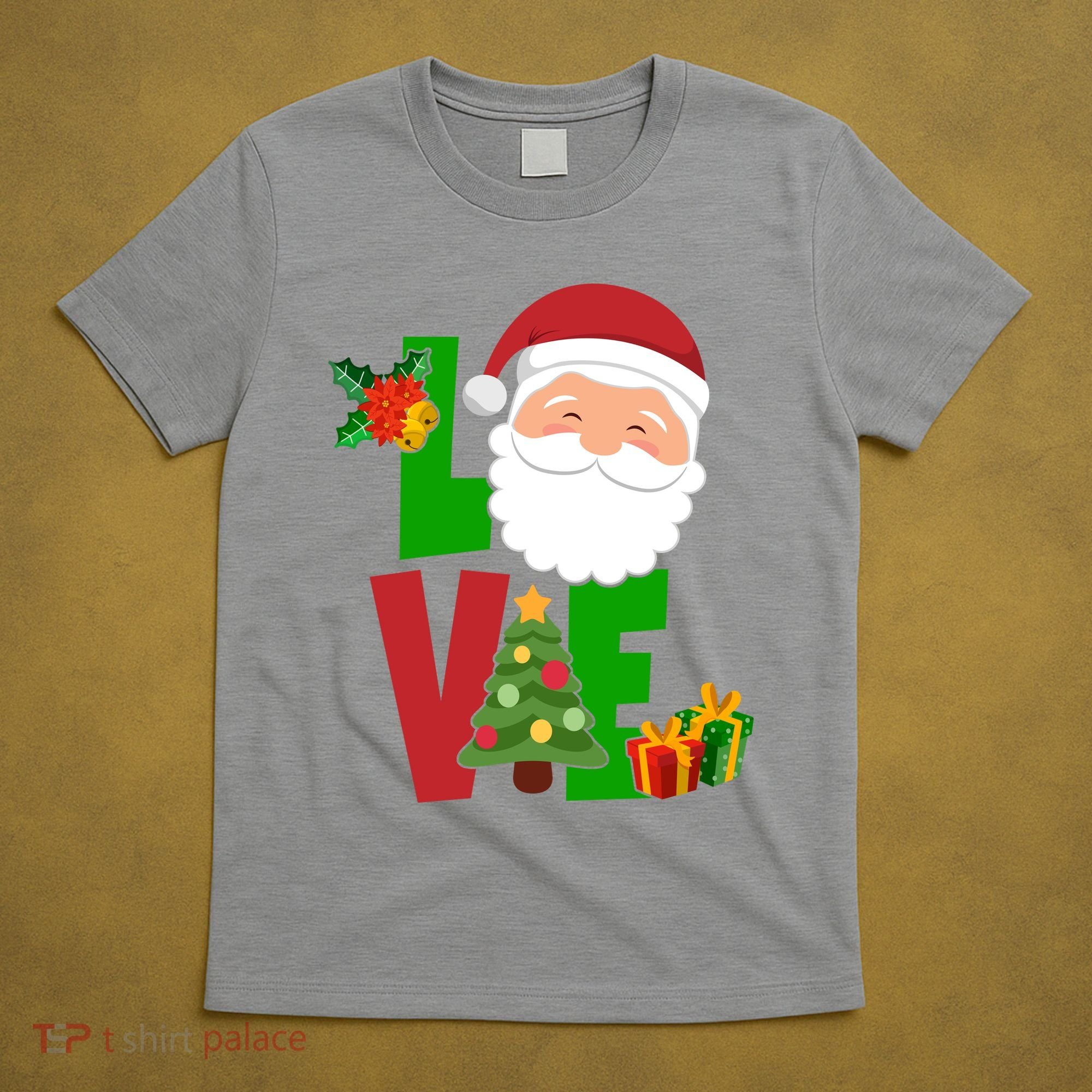 Love Santa Claus Christmas Holiday Cute T-Shirt