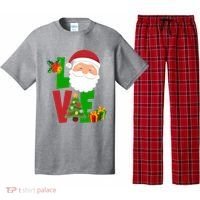 Love Santa Claus Christmas Holiday Cute Pajama Set thumb 0