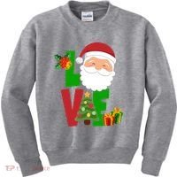 Love Santa Claus Christmas Holiday Cute Kids Sweatshirt thumb 0