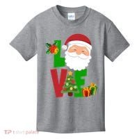 Love Santa Claus Christmas Holiday Cute Kids T-Shirt thumb 0