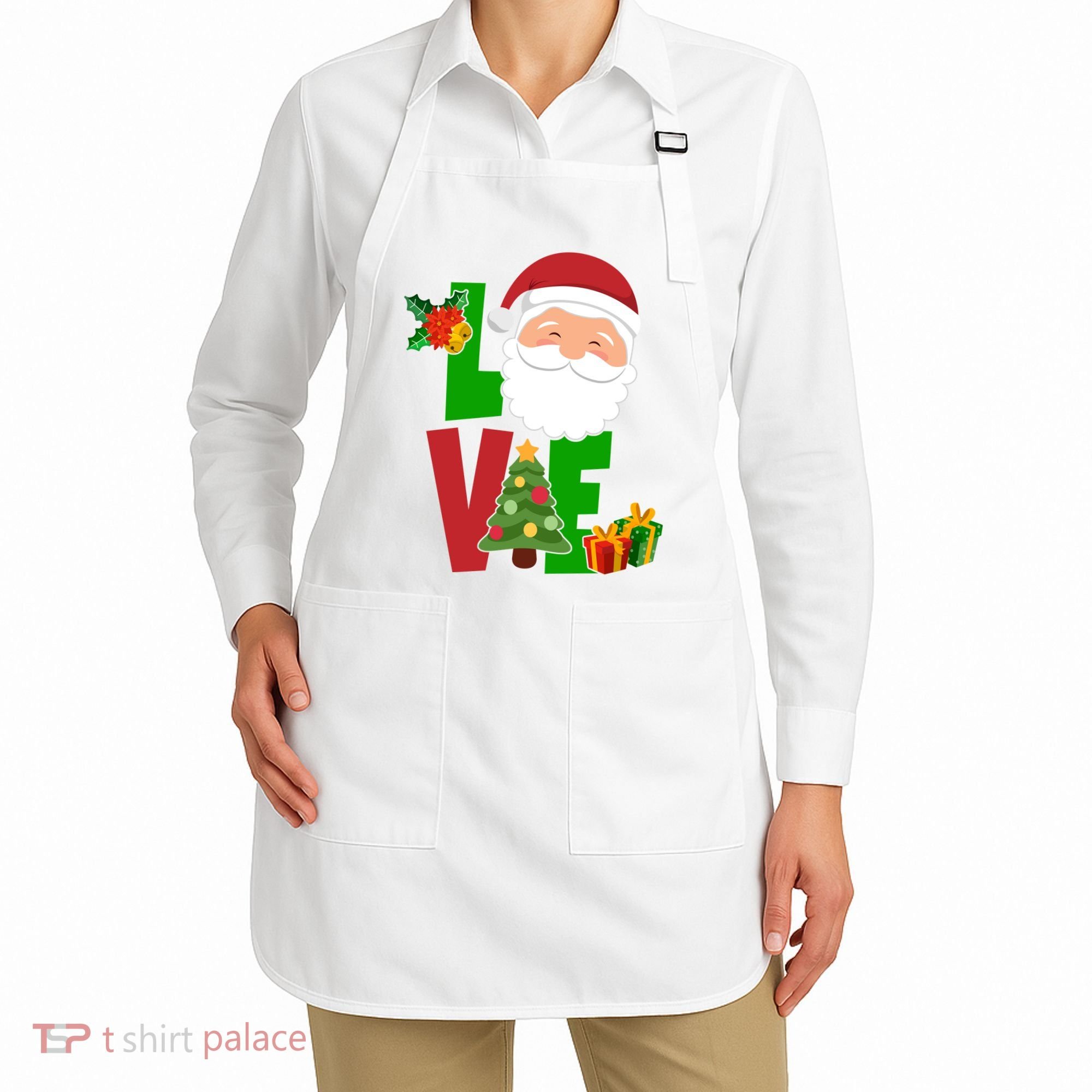 Love Santa Claus Christmas Holiday Cute Apron