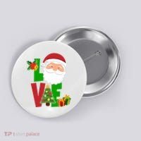 Love Santa Claus Christmas Holiday Cute Button thumb 0