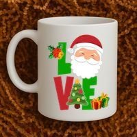 Love Santa Claus Christmas Holiday Cute Coffee Mug thumb 2