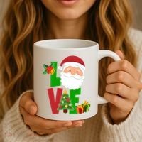 Love Santa Claus Christmas Holiday Cute Coffee Mug thumb 3
