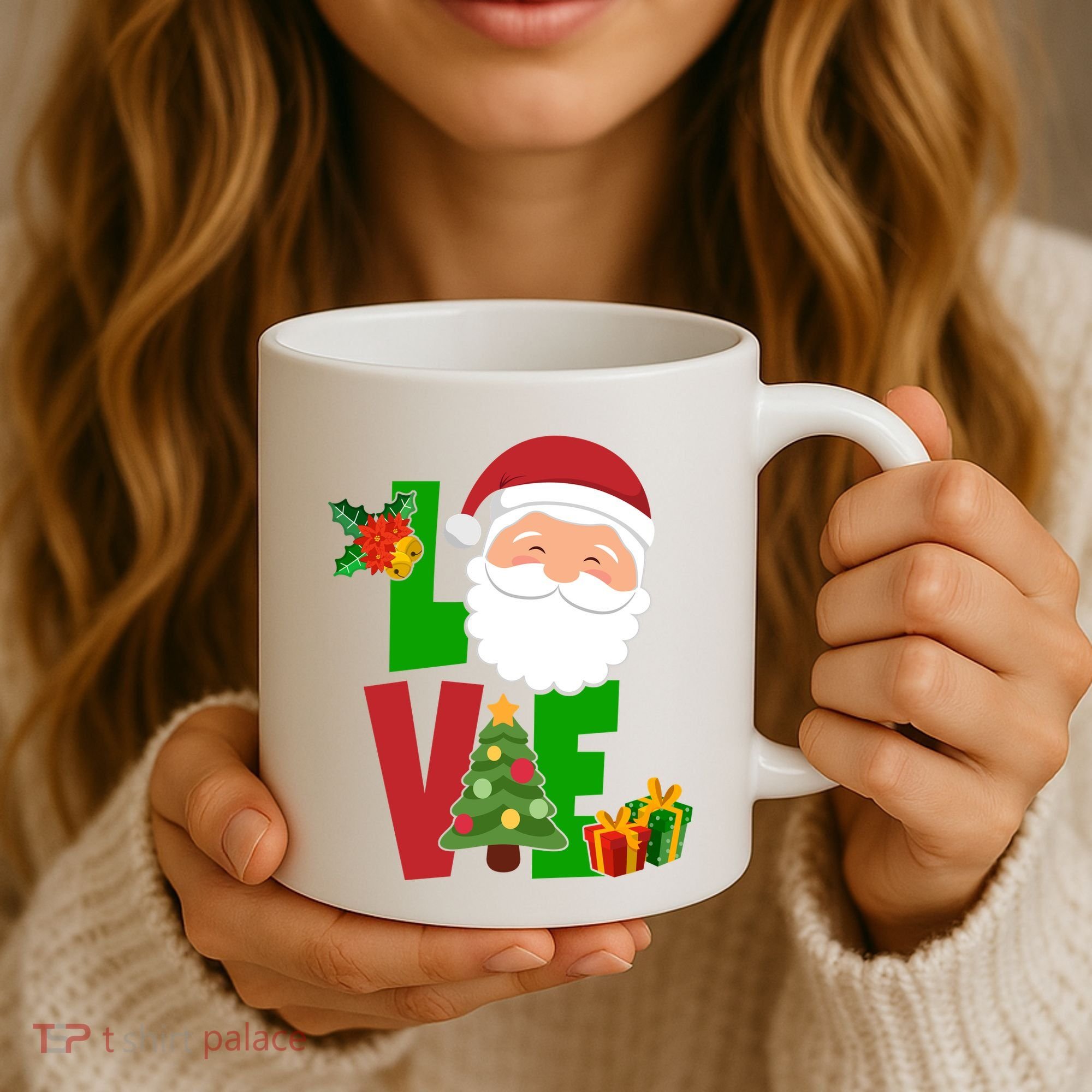 Love Santa Claus Christmas Holiday Cute Coffee Mug