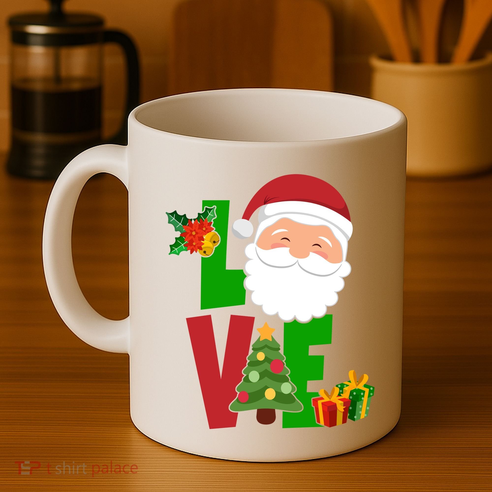 Love Santa Claus Christmas Holiday Cute Coffee Mug