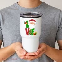 Love Santa Claus Christmas Holiday Cute Tumbler thumb 2