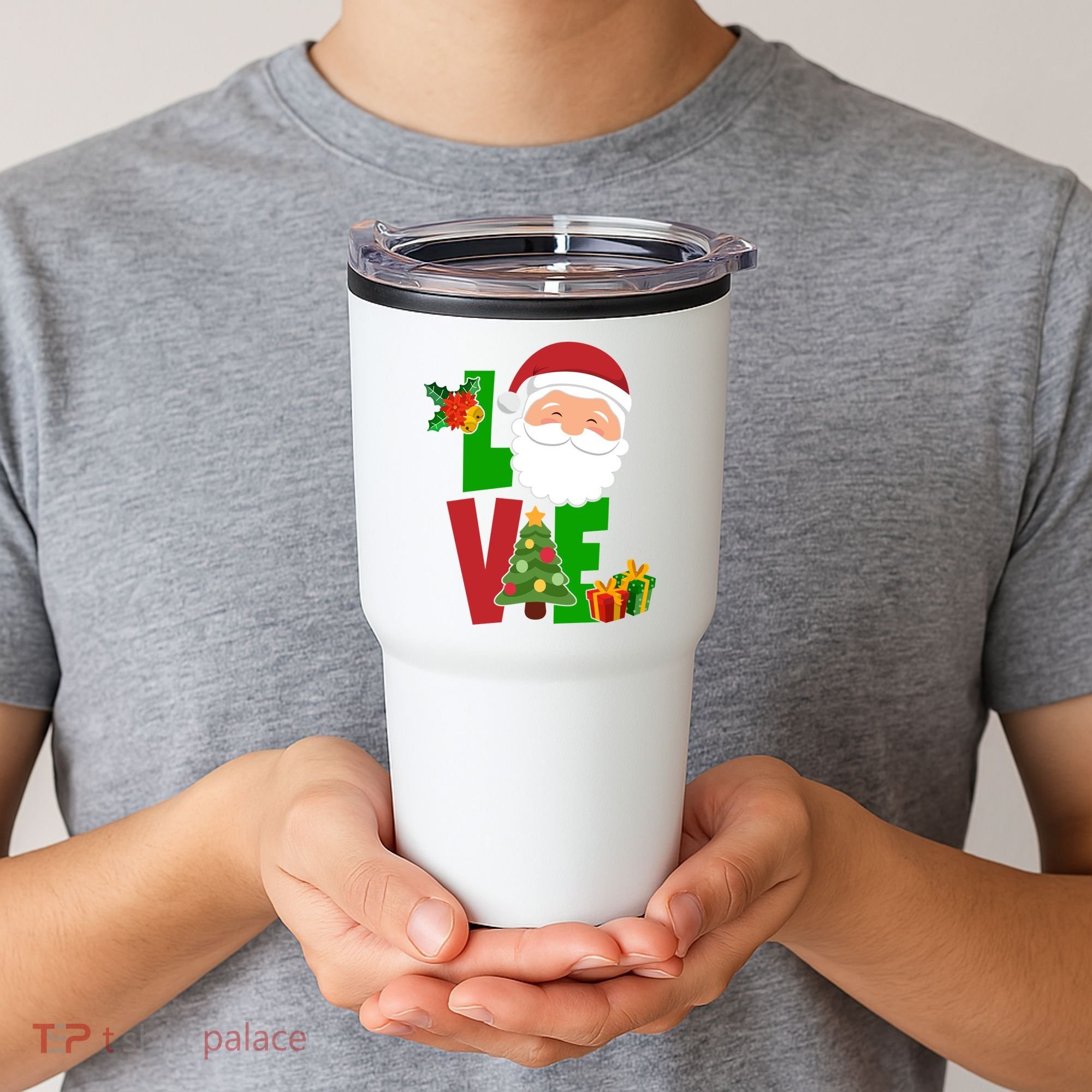 Love Santa Claus Christmas Holiday Cute Tumbler