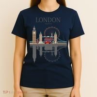 London Souvenir City Vintage British UK Gift T-Shirt thumb 4