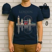 London Souvenir City Vintage British UK Gift T-Shirt thumb 6