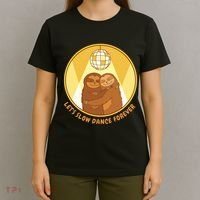 Let's Slow Dance Forever Funny Sloth T-Shirt thumb 4