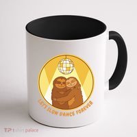 Let's Slow Dance Forever Funny Sloth Coffee Mug thumb 1