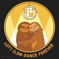 Let's Slow Dance Forever Funny Sloth Beanie thumb 2