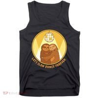 Let's Slow Dance Forever Funny Sloth Tank Top thumb 0