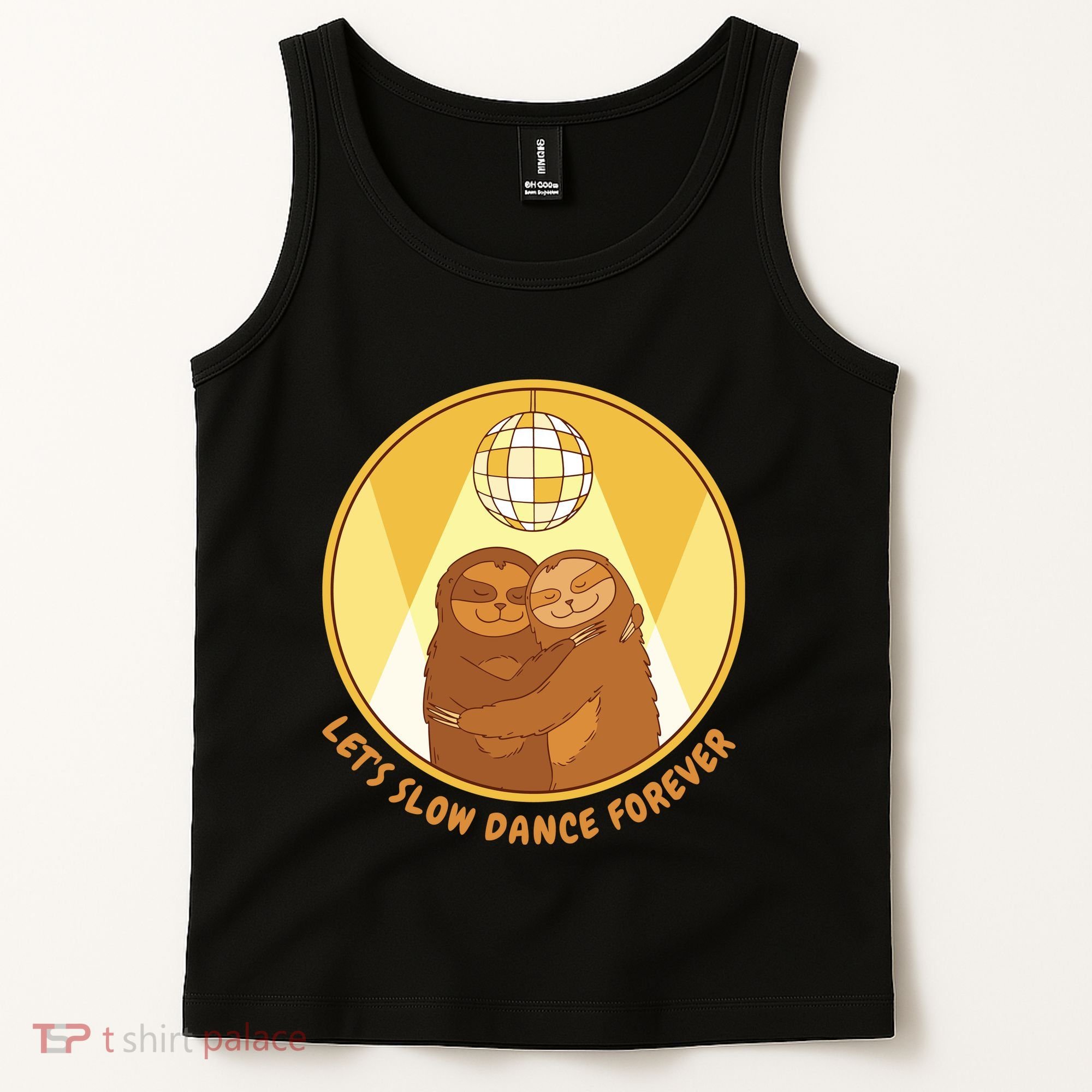 Let's Slow Dance Forever Funny Sloth Tank Top