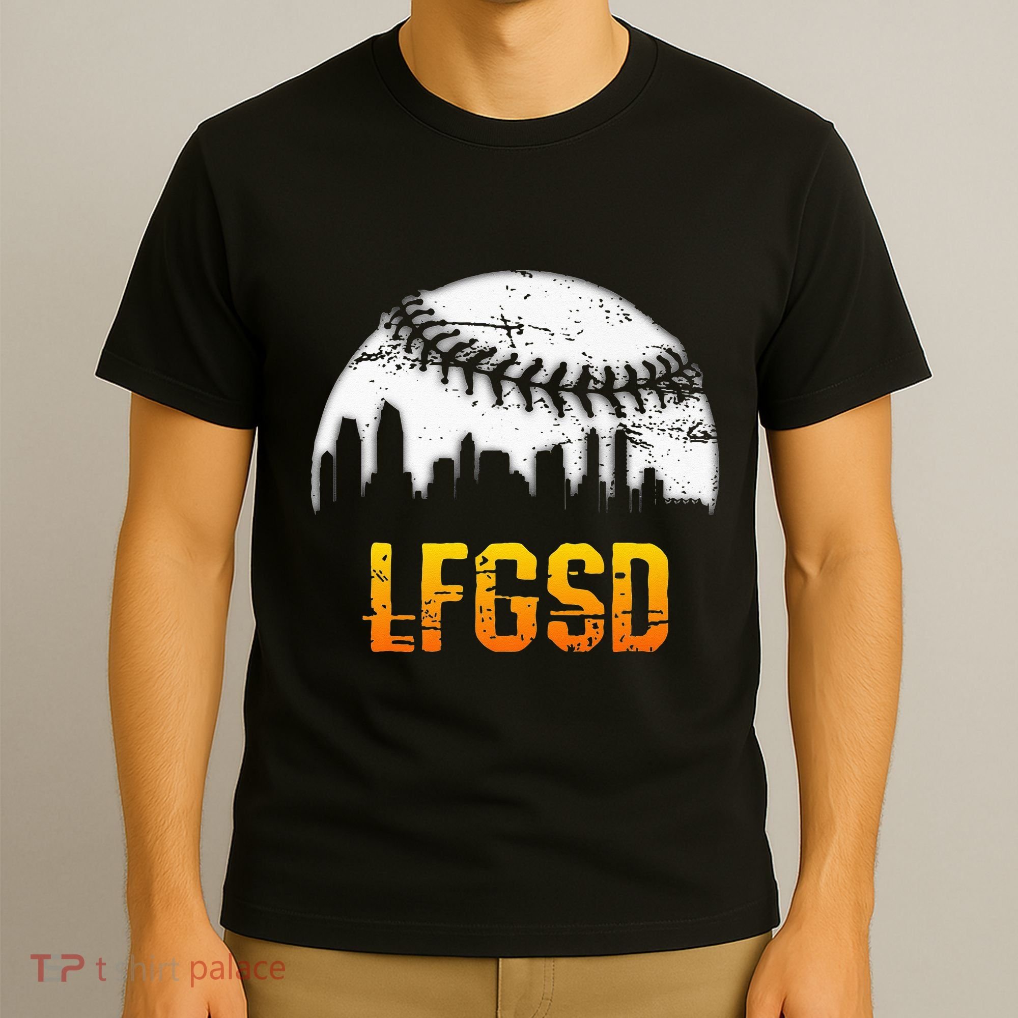 LFGSD San Diego Skyline Baseball T-Shirt