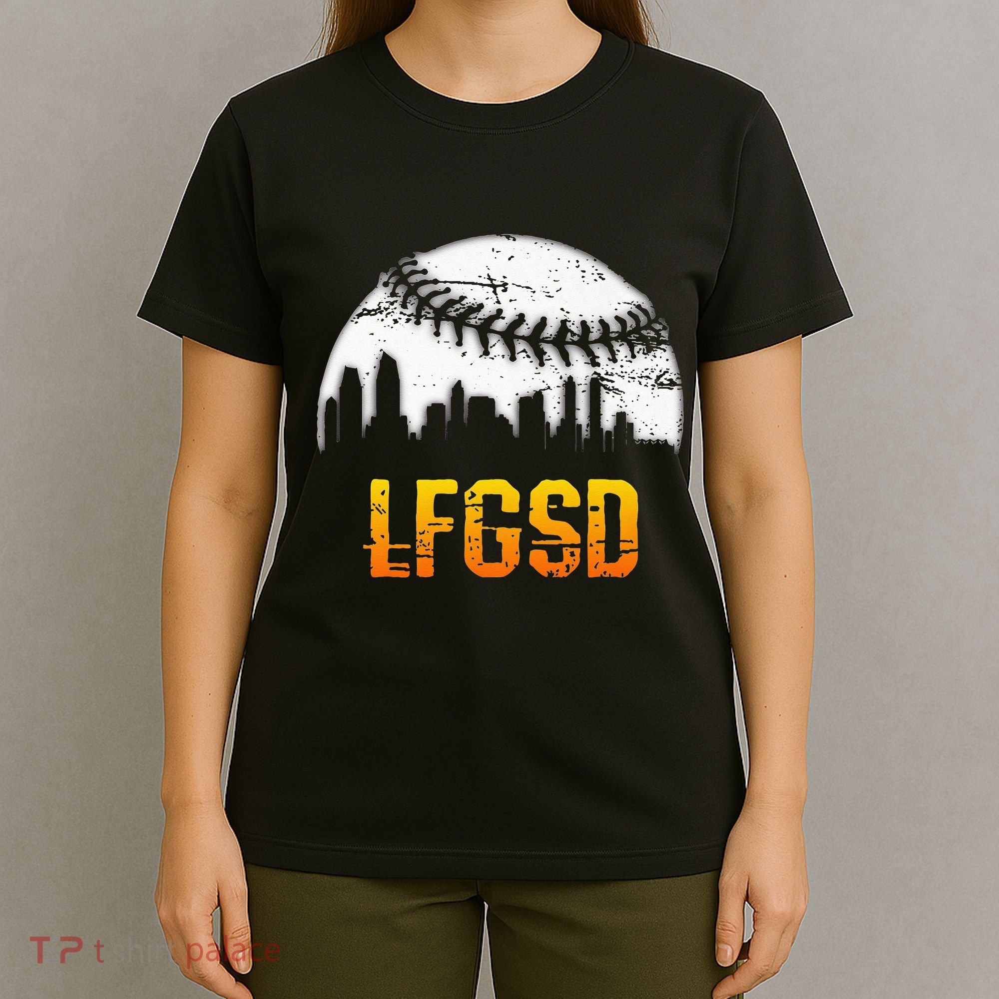 LFGSD San Diego Skyline Baseball T-Shirt