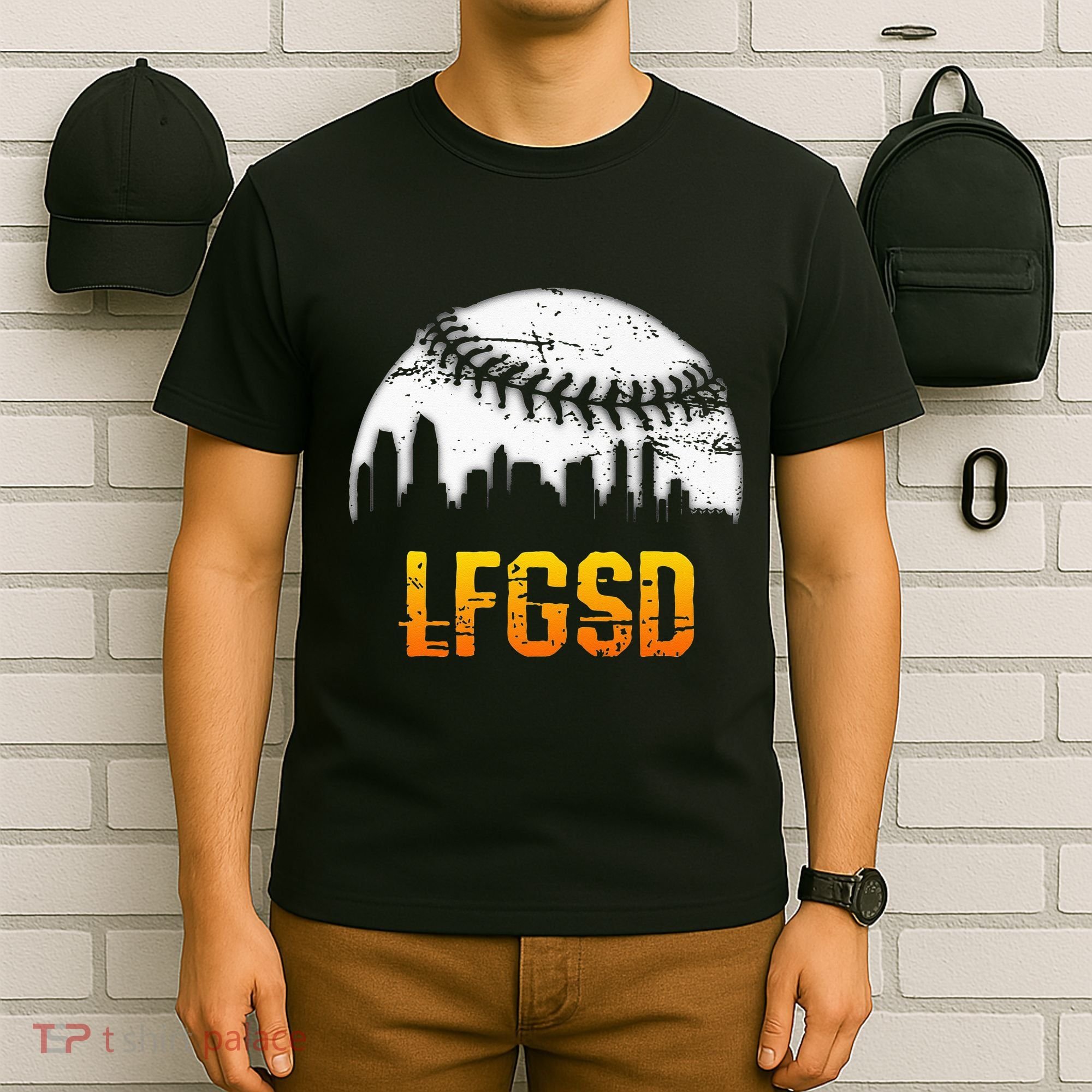 LFGSD San Diego Skyline Baseball T-Shirt