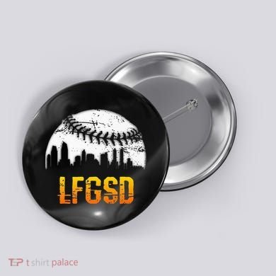 LFGSD San Diego Skyline Baseball Button