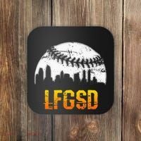 LFGSD San Diego Skyline Baseball Coaster thumb 0