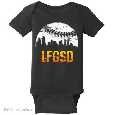 LFGSD San Diego Skyline Baseball Baby Bodysuit
