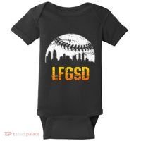 LFGSD San Diego Skyline Baseball Baby Bodysuit thumb 0