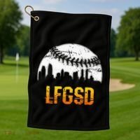 LFGSD San Diego Skyline Baseball Golf Towel thumb 1