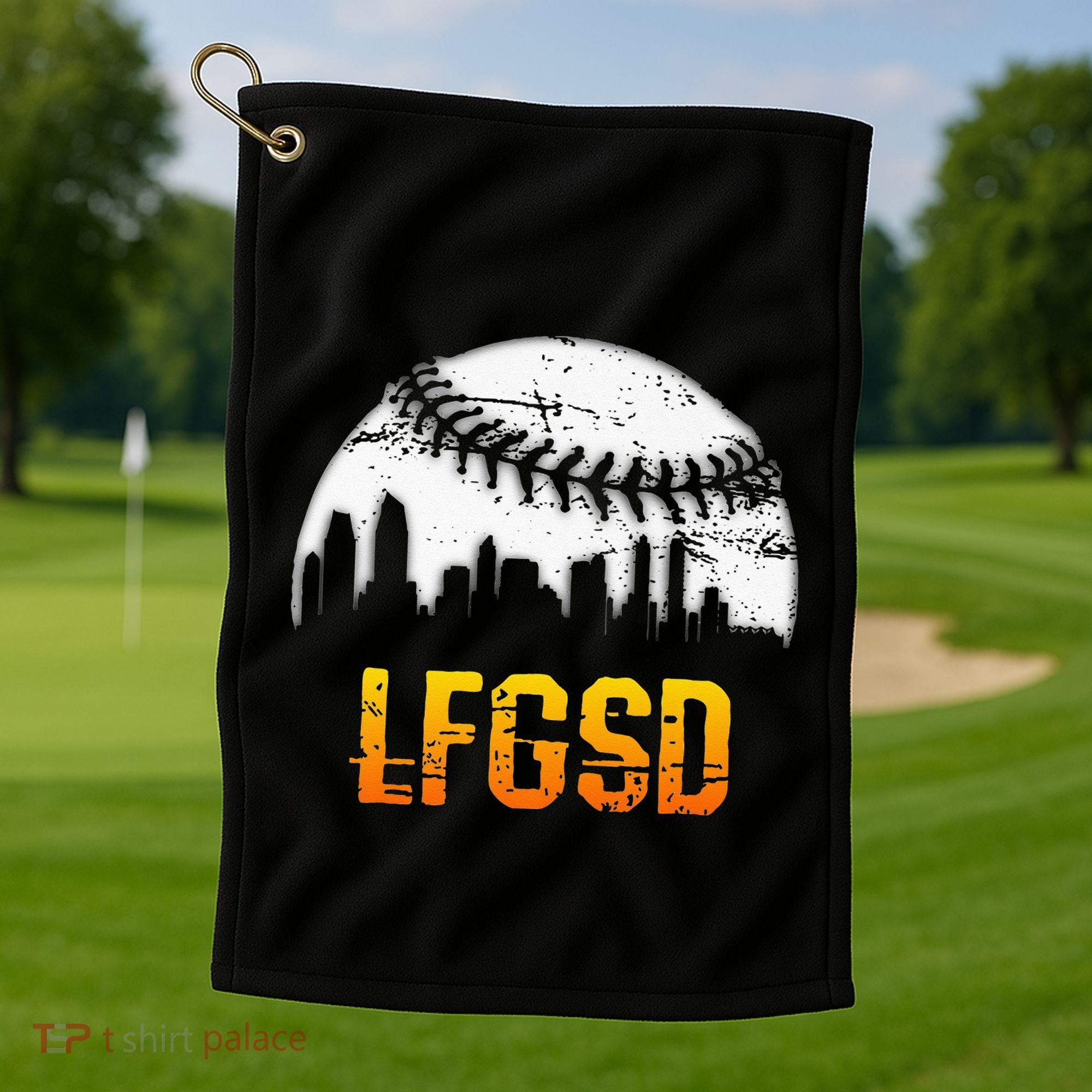 LFGSD San Diego Skyline Baseball Golf Towel
