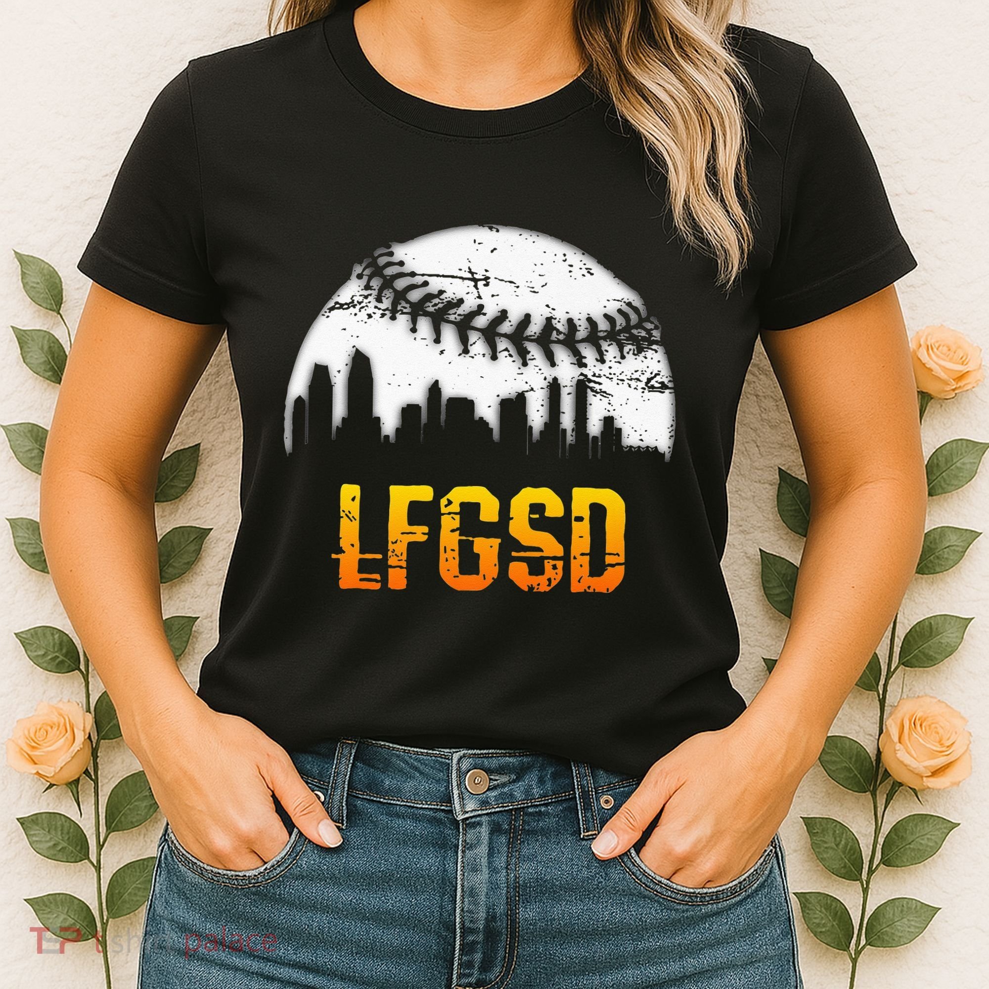 LFGSD San Diego Skyline Baseball Women's T-Shirt