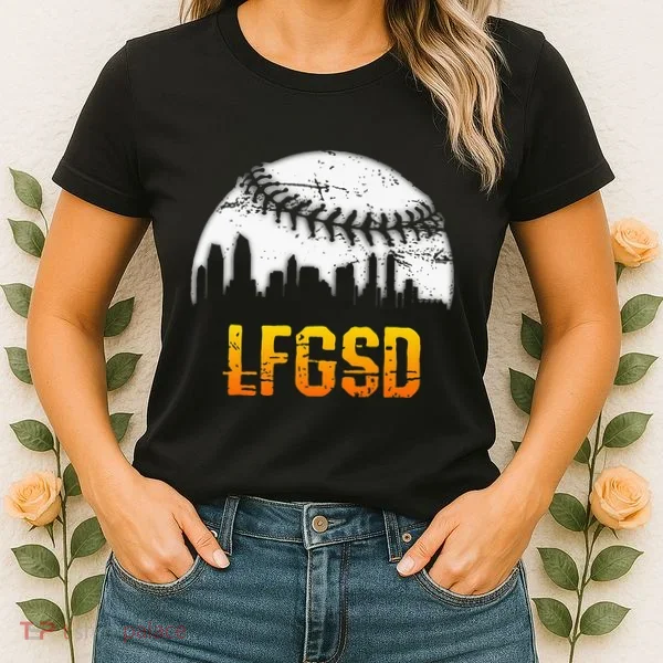 LFGSD San Diego Skyline Baseball Women's T-Shirt