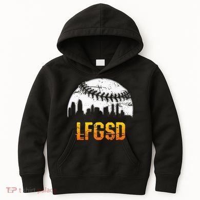 LFGSD San Diego Skyline Baseball Kids Hoodie