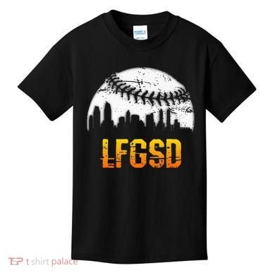 LFGSD San Diego Skyline Baseball Kids T-Shirt