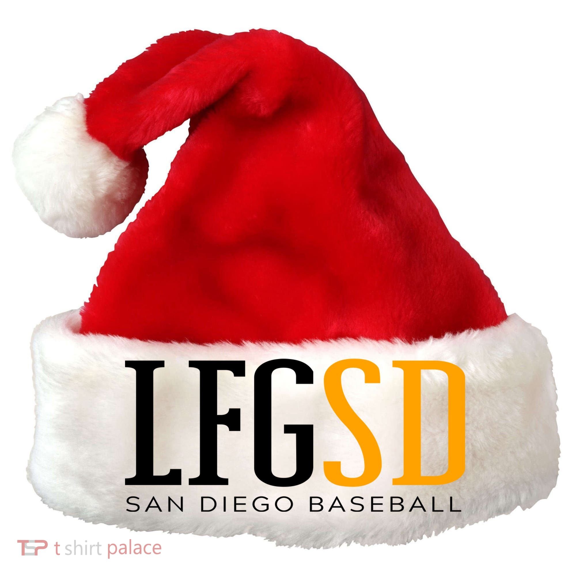 LFGSD San Diego Baseball Santa Hat