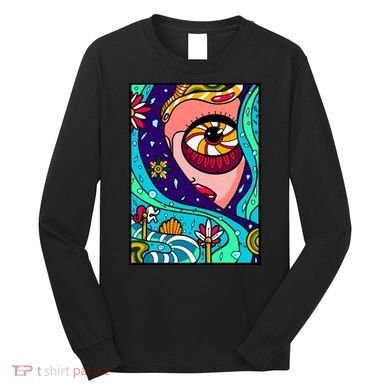Lucy Sky Diamonds Type Abstract Psychedelic Long Sleeve Shirt