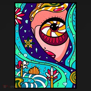 Lucy Sky Diamonds Type Abstract Psychedelic Sweatshirt