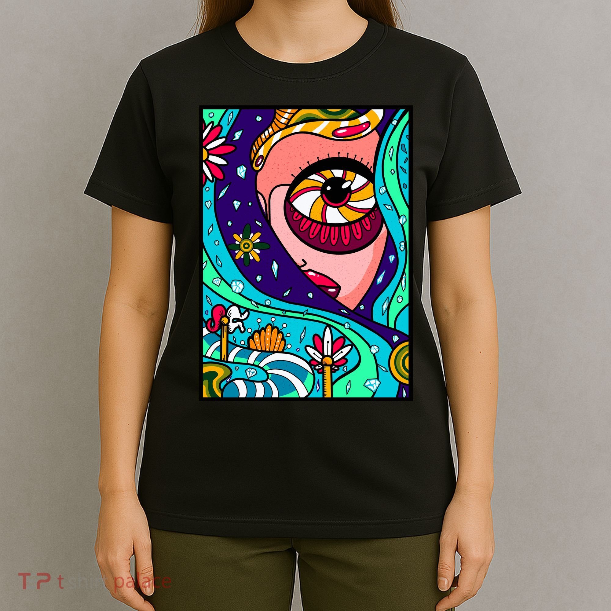 Lucy Sky Diamonds Type Abstract Psychedelic T-Shirt