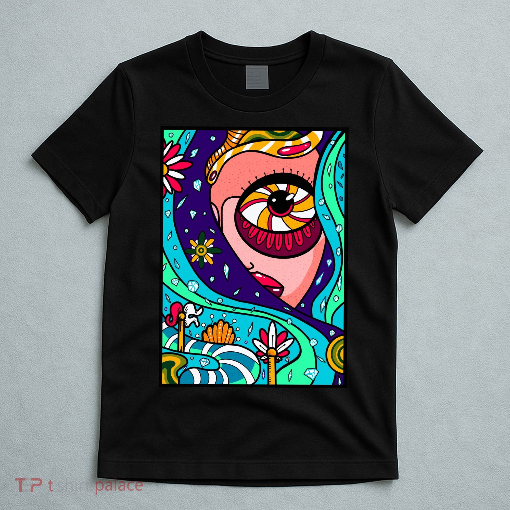 Lucy Sky Diamonds Type Abstract Psychedelic T-Shirt