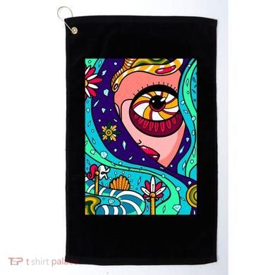 Lucy Sky Diamonds Type Abstract Psychedelic Golf Towel