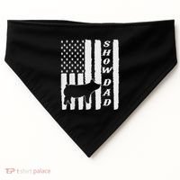 Livestock Show Dad Grungy Flag Stockshow Sow Pig Swine USA-Made Doggie Bandana thumb 0