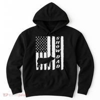Livestock Show Dad Grungy Flag Stockshow Sow Pig Swine Hoodie thumb 0