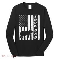 Livestock Show Dad Grungy Flag Stockshow Sow Pig Swine Long Sleeve Shirt thumb 0