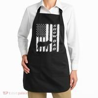 Livestock Show Dad Grungy Flag Stockshow Sow Pig Swine Apron thumb 2