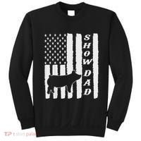 Livestock Show Dad Grungy Flag Stockshow Sow Pig Swine Sweatshirt thumb 0