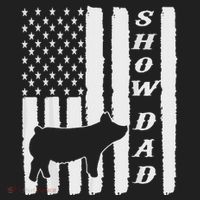 Livestock Show Dad Grungy Flag Stockshow Sow Pig Swine Beanie thumb 2