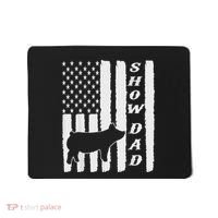 Livestock Show Dad Grungy Flag Stockshow Sow Pig Swine Mousepad thumb 0