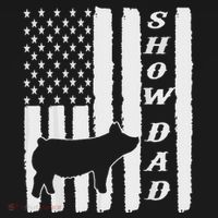 Livestock Show Dad Grungy Flag Stockshow Sow Pig Swine Mousepad thumb 1