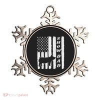 Livestock Show Dad Grungy Flag Stockshow Sow Pig Swine Ornament thumb 0
