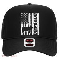 Livestock Show Dad Grungy Flag Stockshow Sow Pig Swine Hat thumb 0