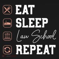 Law School Eat Sleep Repeat Future Lawyer Law Student Gift Women's Hoodie thumb 2