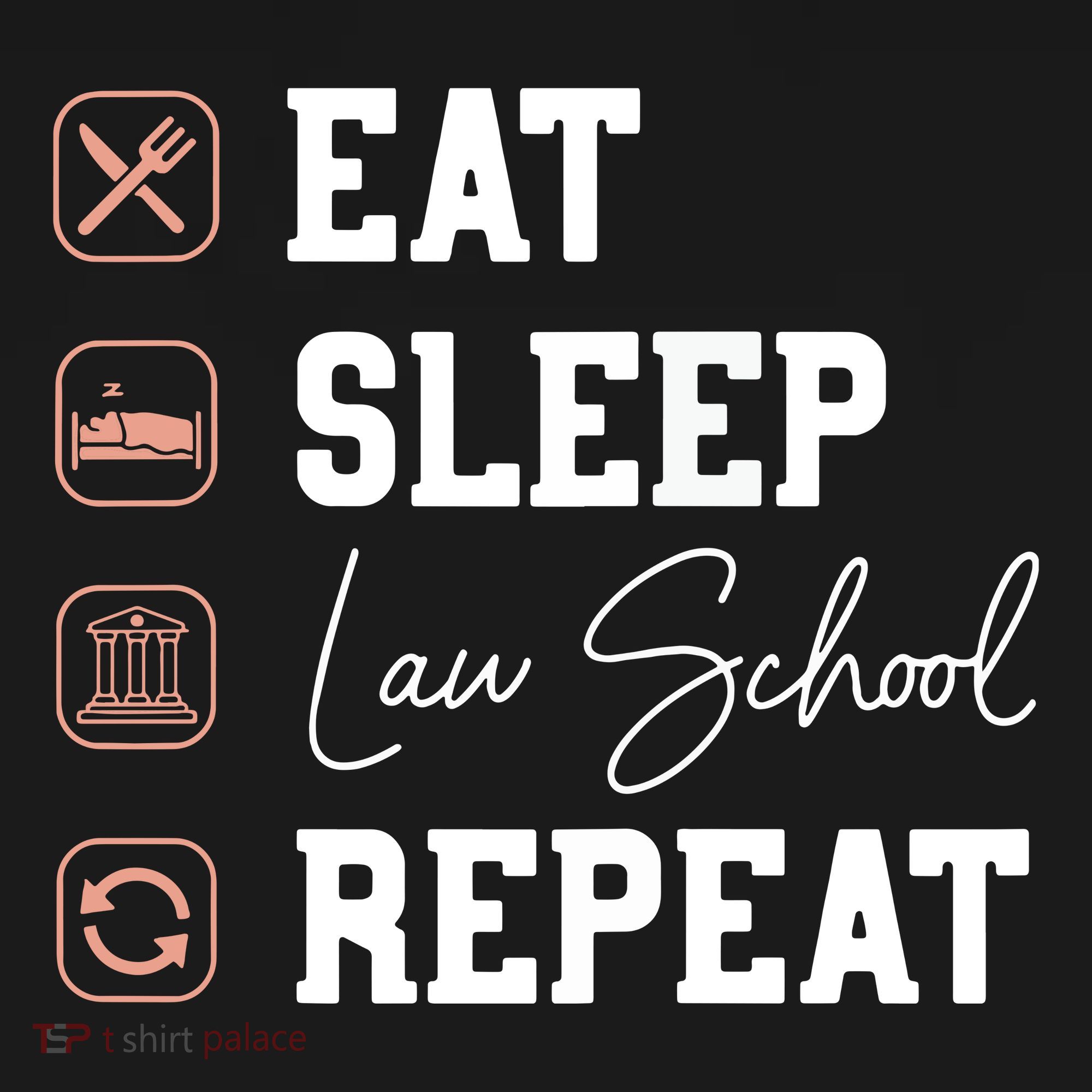 Law School Eat Sleep Repeat Future Lawyer Law Student Gift Women's Hoodie